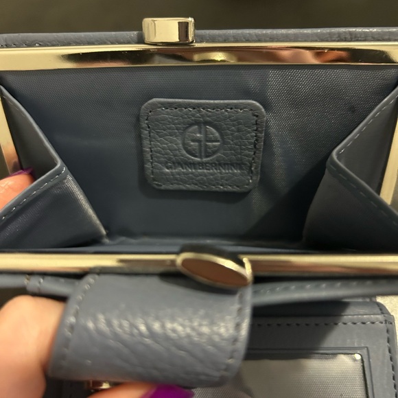 Gianni Bernini 1 framed Indexer Leather Wallet - blue/grey - Picture 4 of 5
